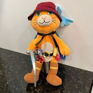 Glove Puppet Puss and Boots and 4 Finger Puppet Set - Size 13”